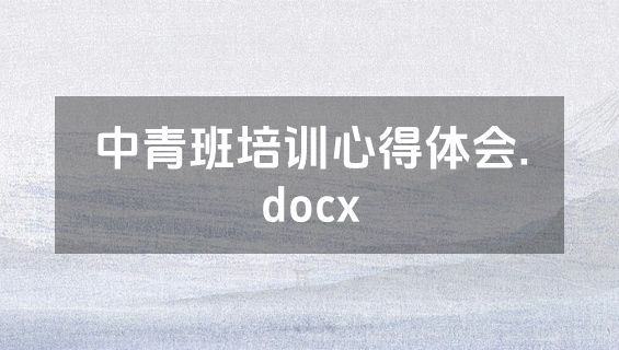 中青班培训心得体会.docx