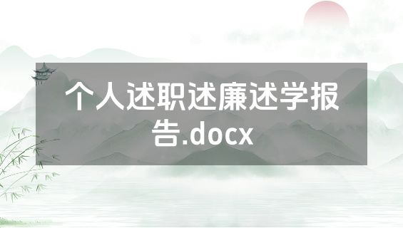 个人述职述廉述学报告.docx