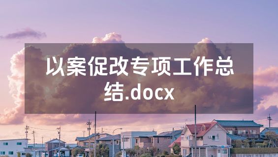 以案促改专项工作总结.docx