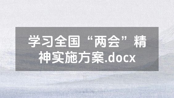 学习全国“两会”精神实施方案.docx