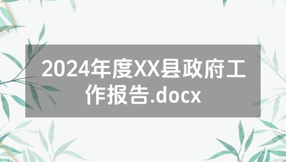 2024年度XX县政府工作报告.docx