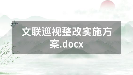文联巡视整改实施方案.docx