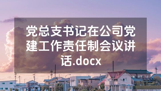 党总支书记在公司党建工作责任制会议讲话.docx