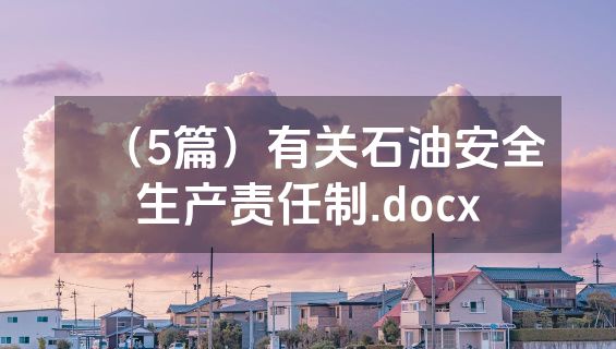 （5篇）有关石油安全生产责任制.docx