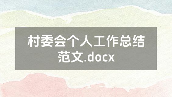 村委会个人工作总结范文.docx