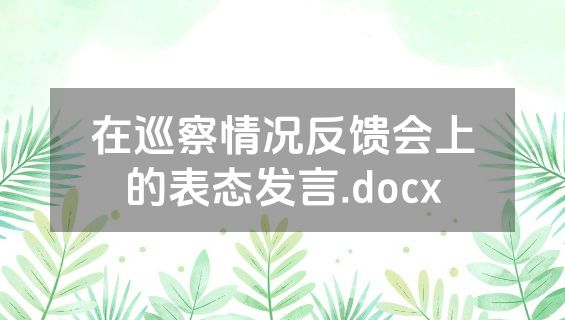 在巡察情况反馈会上的表态发言.docx
