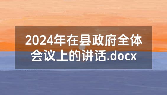 2024年在县政府全体会议上的讲话.docx