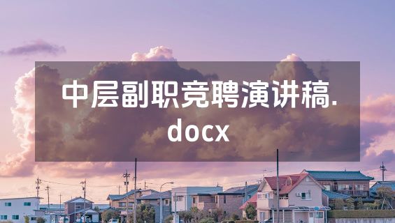 中层副职竞聘演讲稿.docx