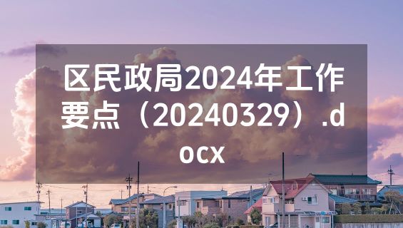 区民政局2024年工作要点（20240329）.docx