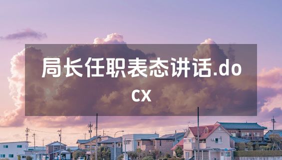 局长任职表态讲话.docx