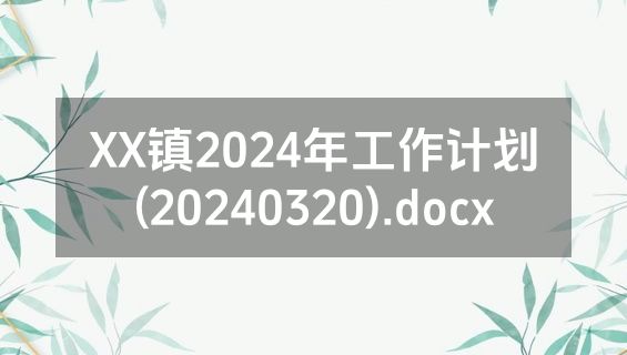 XX镇2024年工作计划(20240320).docx