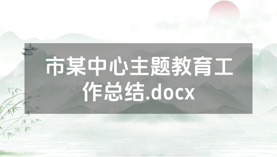 市某中心主题教育工作总结.docx