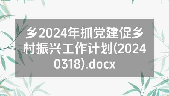 乡2024年抓党建促乡村振兴工作计划(20240318).docx