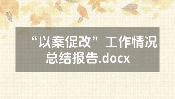 “以案促改”工作情况总结报告.docx