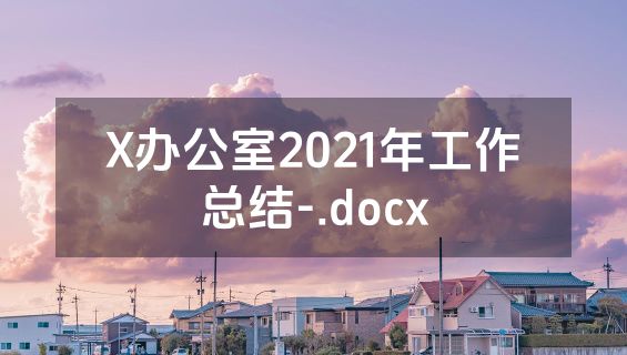 X办公室2021年工作总结-.docx