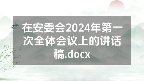在安委会2024年第一次全体会议上的讲话稿.docx