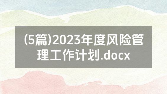 (5篇)2023年度风险管理工作计划.docx