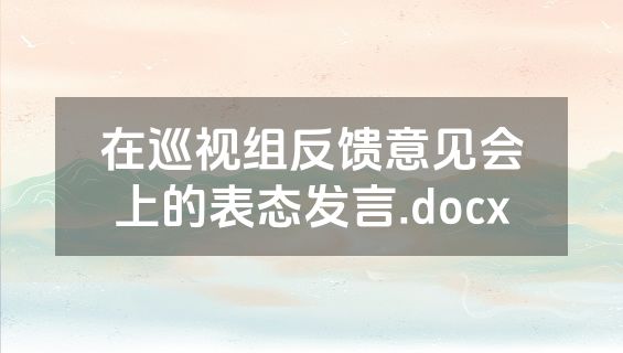 在巡视组反馈意见会上的表态发言.docx