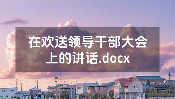 在欢送领导干部大会上的讲话.docx