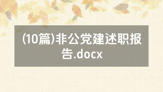 (10篇)非公党建述职报告.docx