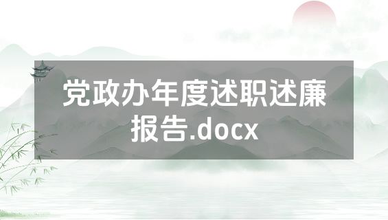 党政办年度述职述廉报告.docx