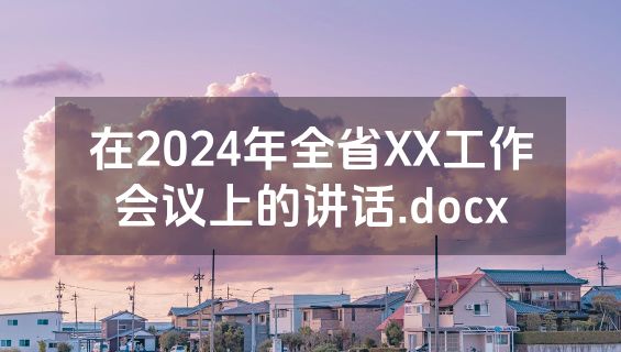 在2024年全省XX工作会议上的讲话.docx