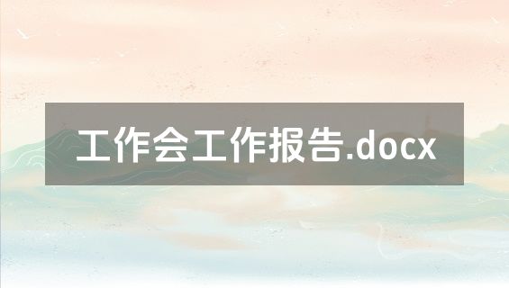 工作会工作报告.docx