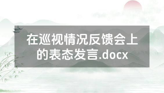 在巡视情况反馈会上的表态发言.docx