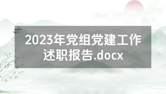 2023年党组党建工作述职报告.docx