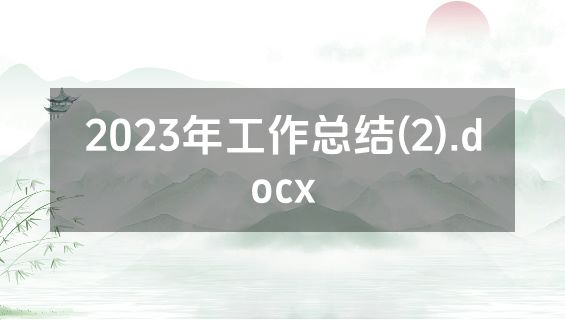 2023年工作总结(2).docx