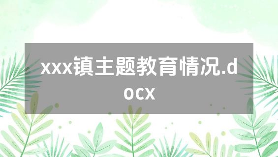 xxx镇主题教育情况.docx