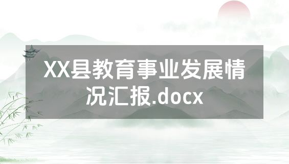 XX县教育事业发展情况汇报.docx