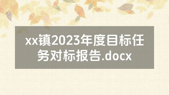 xx镇2023年度目标任务对标报告.docx