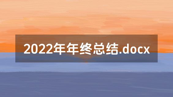 2022年年终总结.docx