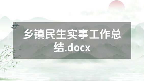 乡镇民生实事工作总结.docx
