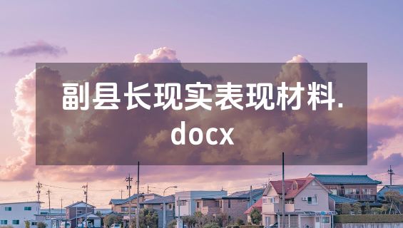 副县长现实表现材料.docx