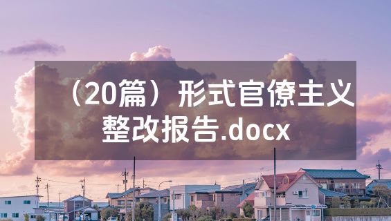 （20篇）形式官僚主义整改报告.docx