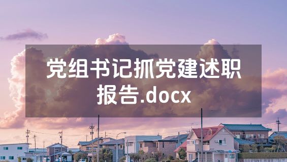 党组书记抓党建述职报告.docx