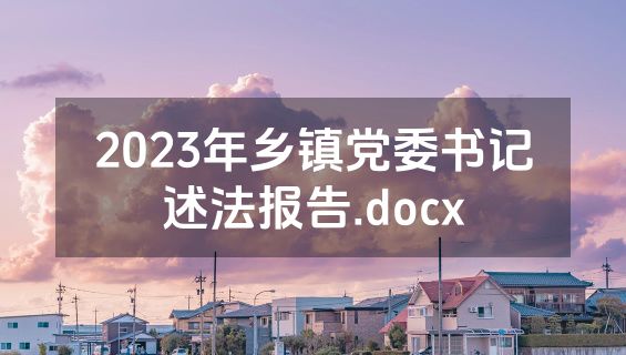 2023年乡镇党委书记述法报告.docx