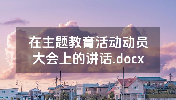 在主题教育活动动员大会上的讲话.docx