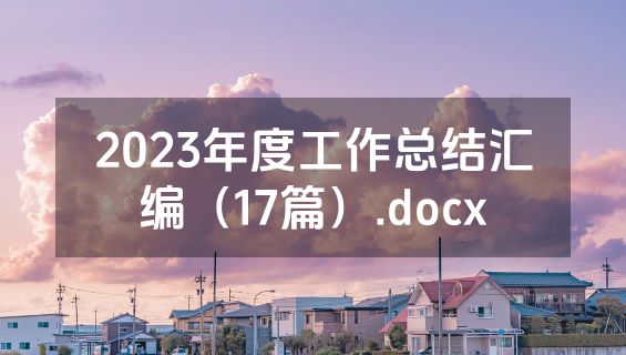 2023年度工作总结汇编（17篇）.docx