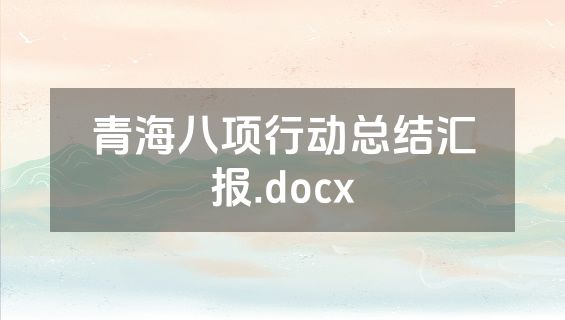 青海八项行动总结汇报.docx