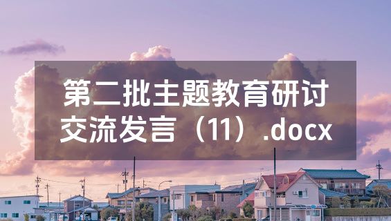 第二批主题教育研讨交流发言（11）.docx