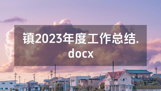 镇2023年度工作总结.docx