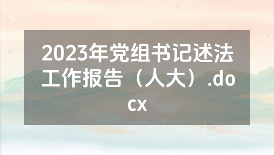 2023年党组书记述法工作报告（人大）.docx