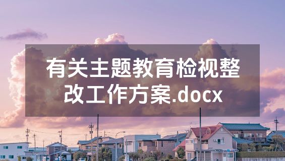 有关主题教育检视整改工作方案.docx