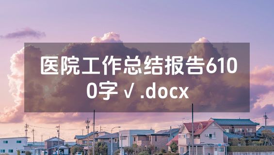 医院工作总结报告6100字√.docx