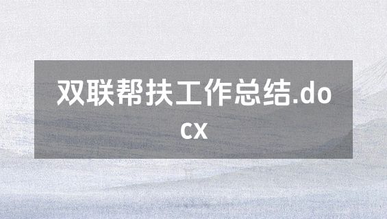 双联帮扶工作总结.docx