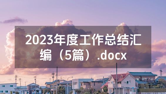 2023年度工作总结汇编（5篇）.docx
