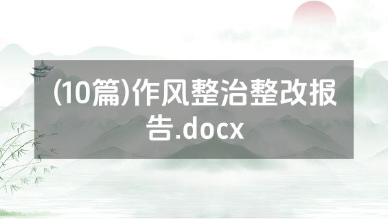 (10篇)作风整治整改报告.docx